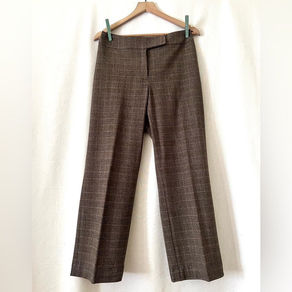 Style & Co. | Brown Black Plaid Trousers | Stretch | Timeless Straight Leg